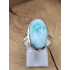 Echt zilveren Ring met Larimar maat 18.5 